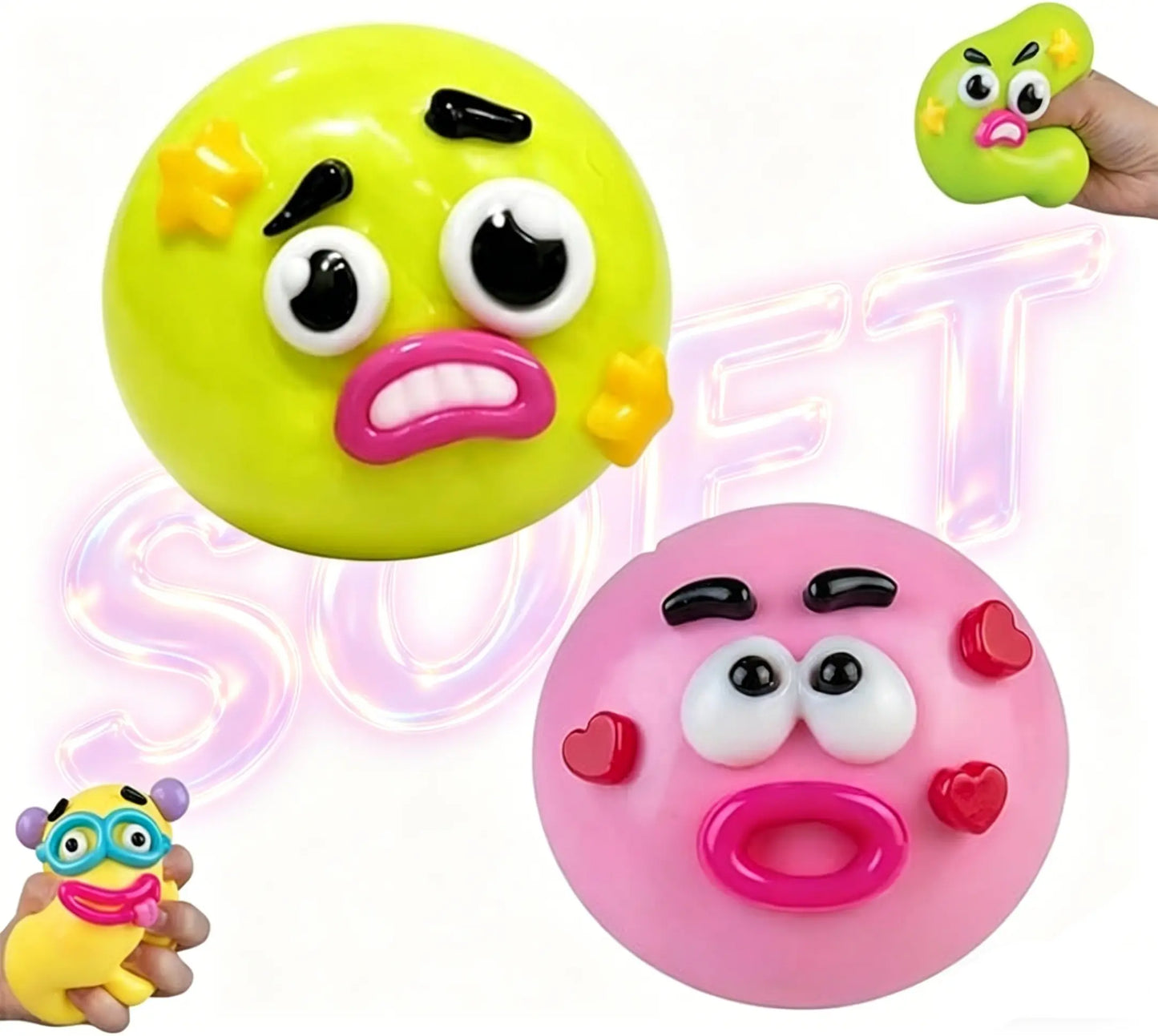 NEW Smushers Squishy Dog Face Stress Relief Toy – Soft Slow-Rise Fidget, Anxiety Relief Sensory Toy & Cute Desk Companion