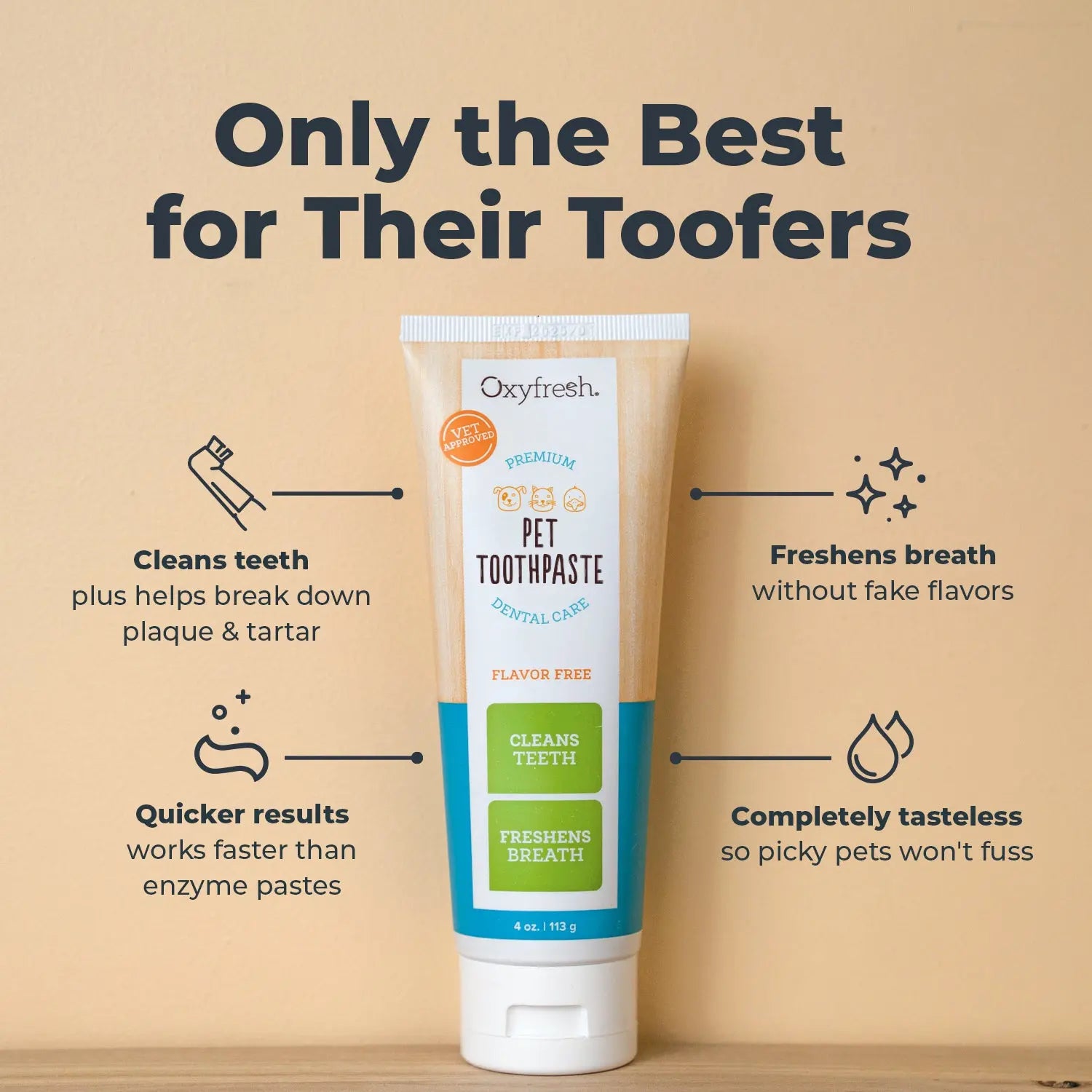 Premium Pet Toothpaste for Dogs & Cats — Fresh Breath, Plaque & Tartar Removal, Easy Daily Oral Care